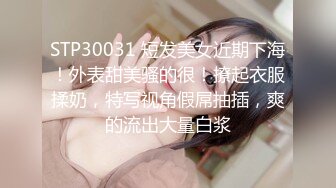 STP30031 短发美女近期下海！外表甜美骚的很！撩起衣服揉奶，特写视角假屌抽插，爽的流出大量白浆